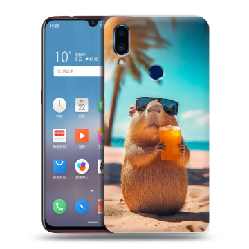 Пластиковый чехол на Meizu Note 9 с принтом Капибара