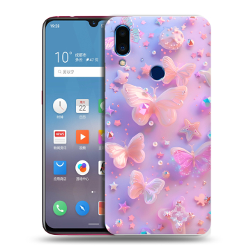 Пластиковый чехол на Meizu Note 9 с принтом Бабочки