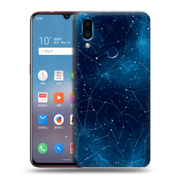Пластиковый чехол на Meizu Note 9 с принтом Космос звезды