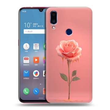Пластиковый чехол на Meizu Note 9 с принтом Розовая роза