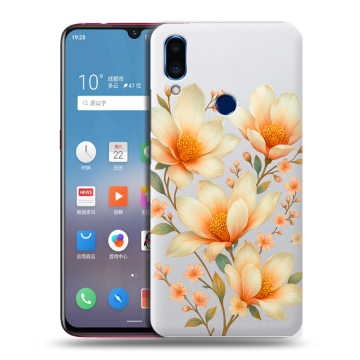 Пластиковый чехол на Meizu Note 9 с принтом Цветы