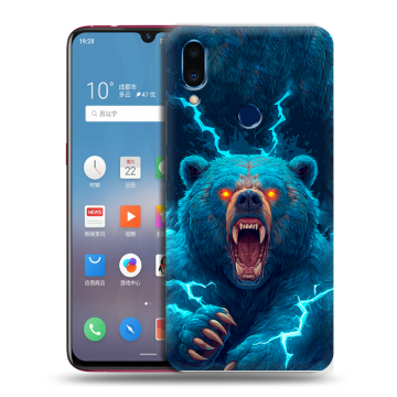 Пластиковый чехол на Meizu Note 9 с принтом Медведь