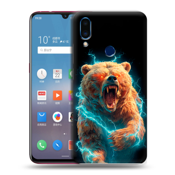 Пластиковый чехол на Meizu Note 9 с принтом Медведь