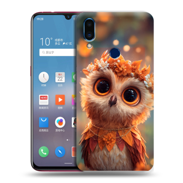 Пластиковый чехол на Meizu Note 9 с принтом Милая сова