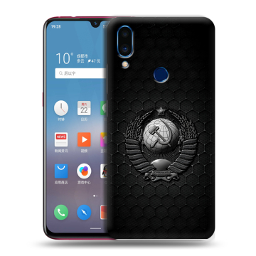 Пластиковый чехол на Meizu Note 9 с принтом Герб Флаг СССР