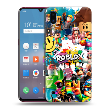 Пластиковый чехол на Meizu Note 9 с принтом Roblox Роблокс