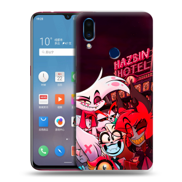 Пластиковый чехол на Meizu Note 9 с принтом Hazbin Hotel Отель Хазбин