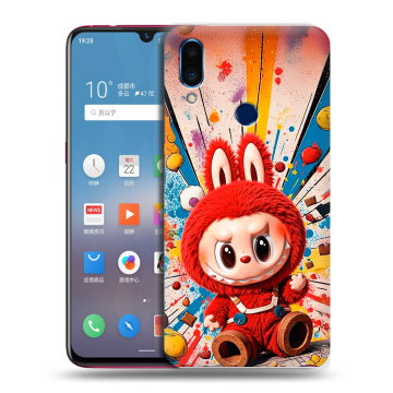Пластиковый чехол на Meizu Note 9 с принтом Labubu Лабубу