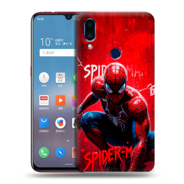 Пластиковый чехол на Meizu Note 9 с принтом Spiderman Человек паук Пластиковый чехол на Meizu Note 9 с принтом Spiderman Человек паук