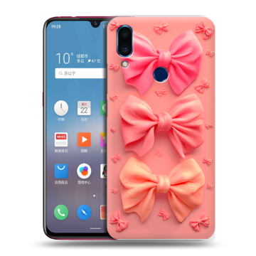 Пластиковый чехол на Meizu Note 9 с принтом Розовые бантики Пластиковый чехол на Meizu Note 9 с принтом Розовые бантики