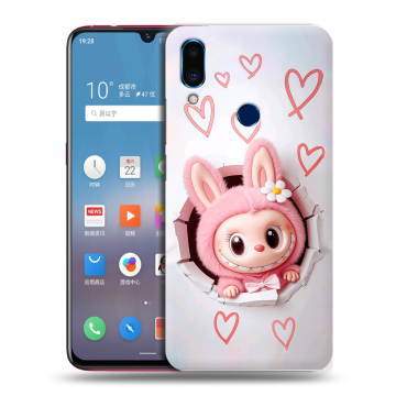 Пластиковый чехол на Meizu Note 9 с принтом Labubu Лабубу