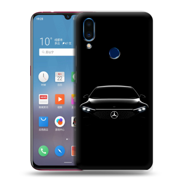 Пластиковый чехол на Meizu Note 9 с принтом Mercedes Мерседес