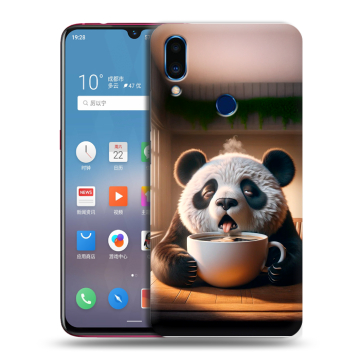 Пластиковый чехол на Meizu Note 9 с принтом смешная панда Пластиковый чехол на Meizu Note 9 с принтом смешная панда