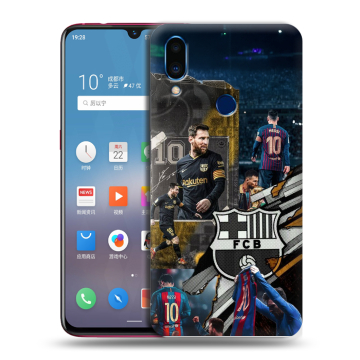 Пластиковый чехол на Meizu Note 9 с принтом Messi Barcelona