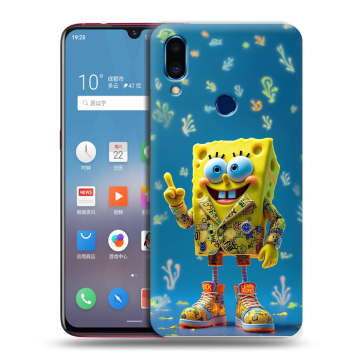 Пластиковый чехол на Meizu Note 9 с принтом Спанч боб Спанчбоб Пластиковый чехол на Meizu Note 9 с принтом Спанч боб Спанчбоб
