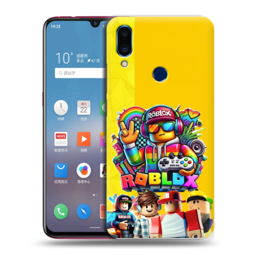 Пластиковый чехол на Meizu Note 9 с принтом Roblox Роблокс