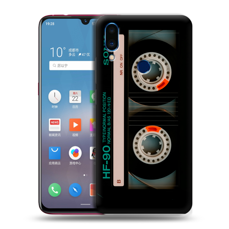Пластиковый чехол на Meizu Note 9 с принтом Кассета Пластиковый чехол на Meizu Note 9 с принтом Кассета