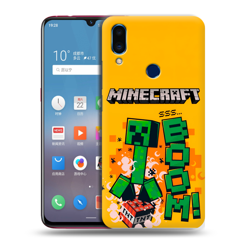 Пластиковый чехол на Meizu Note 9 с принтом Майнкрафт Minecraft Пластиковый чехол на Meizu Note 9 с принтом Майнкрафт Minecraft