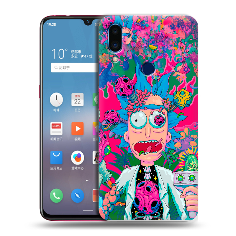 Пластиковый чехол на Meizu Note 9 с принтом Рик и Морти Rick Morty Пластиковый чехол на Meizu Note 9 с принтом Рик и Морти Rick Morty