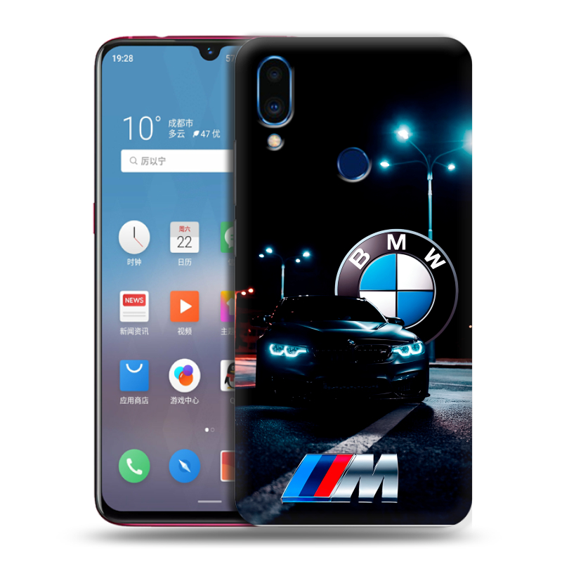 Пластиковый чехол на Meizu Note 9 с принтом БМВ BMW Пластиковый чехол на Meizu Note 9 с принтом БМВ BMW
