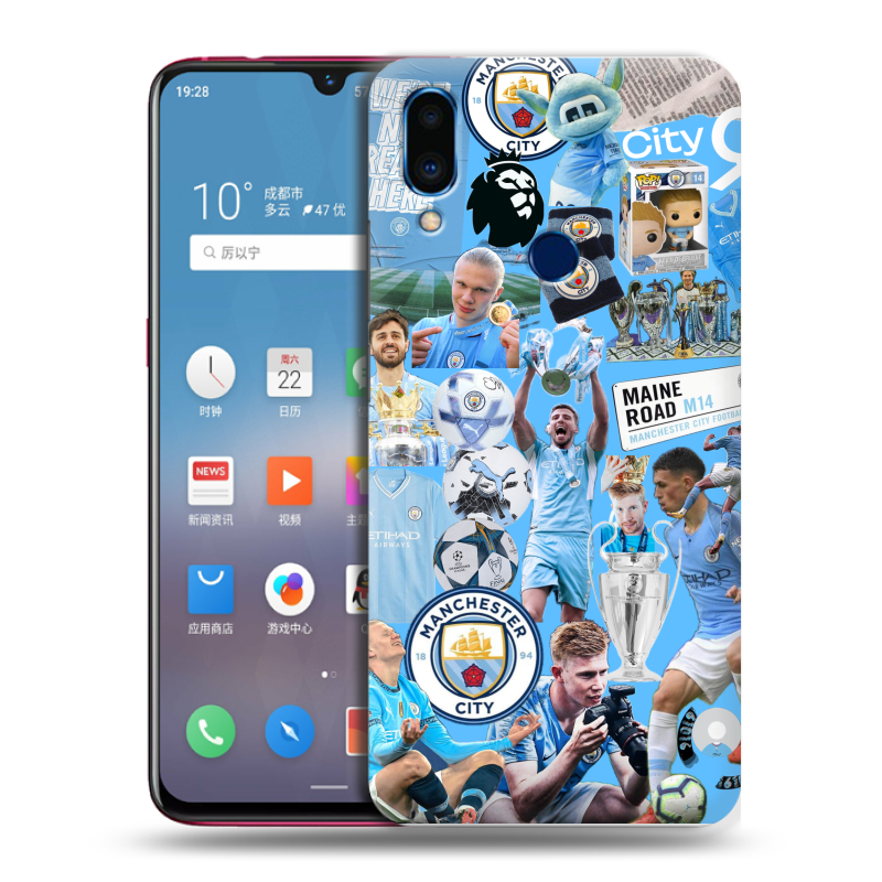 Пластиковый чехол на Meizu Note 9 с принтом Man City Манчестер Сити Пластиковый чехол на Meizu Note 9 с принтом Man City Манчестер Сити