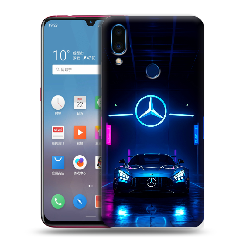 Пластиковый чехол на Meizu Note 9 с принтом Mercedes Мерседес Пластиковый чехол на Meizu Note 9 с принтом Mercedes Мерседес