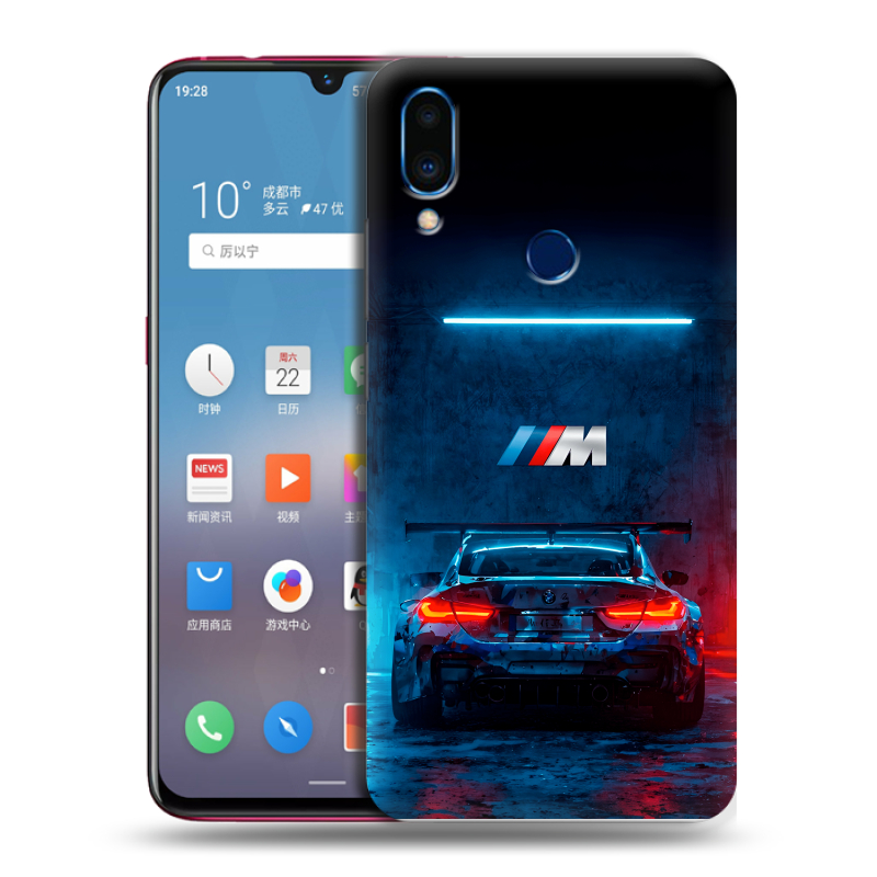 Пластиковый чехол на Meizu Note 9 с принтом BMW БМВ Пластиковый чехол на Meizu Note 9 с принтом BMW БМВ