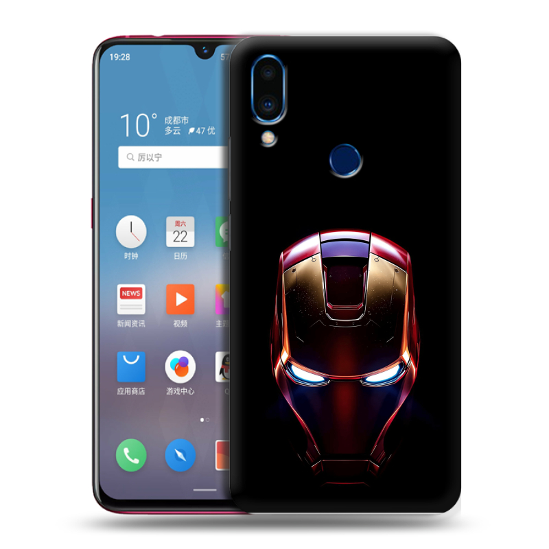Пластиковый чехол на Meizu Note 9 с принтом IronMan Железный человек Пластиковый чехол на Meizu Note 9 с принтом IronMan Железный человек