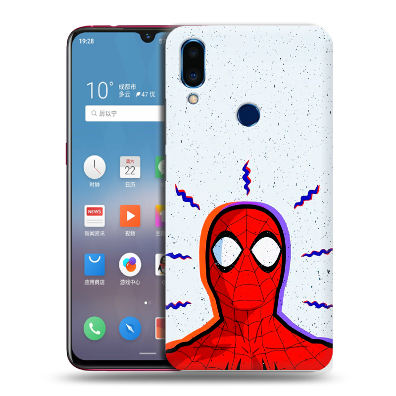 Пластиковый чехол на Meizu Note 9 с принтом Spiderman Человек паук Пластиковый чехол на Meizu Note 9 с принтом Spiderman Человек паук