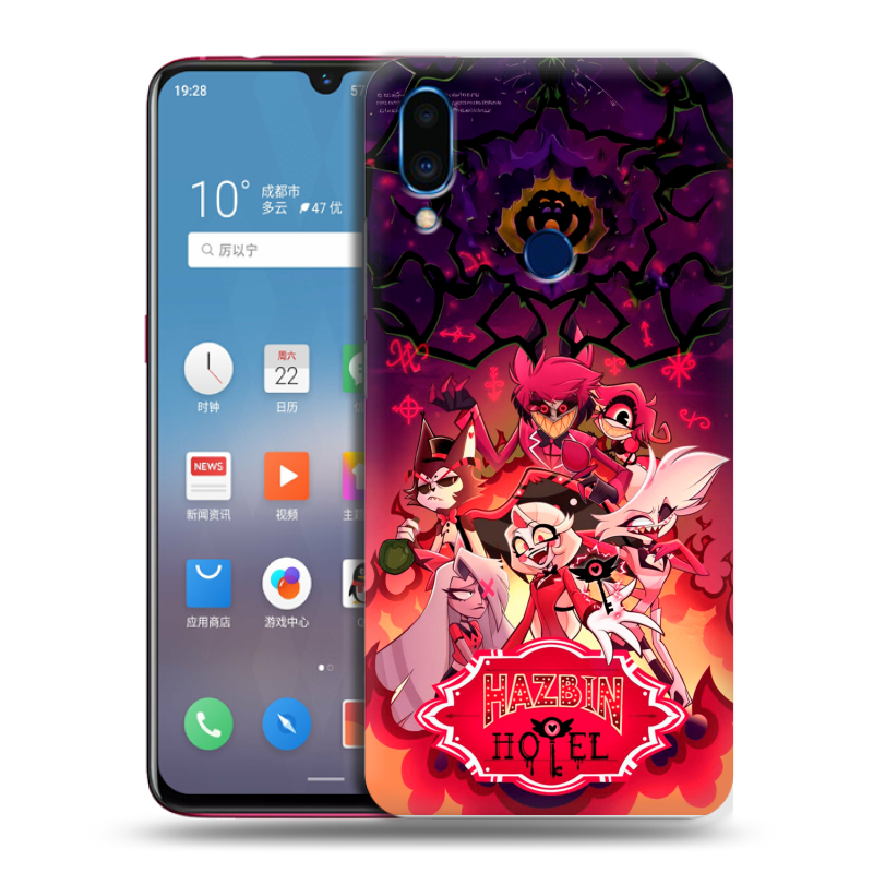 Пластиковый чехол на Meizu Note 9 с принтом Hazbin Hotel Отель Хазбин Пластиковый чехол на Meizu Note 9 с принтом Hazbin Hotel Отель Хазбин