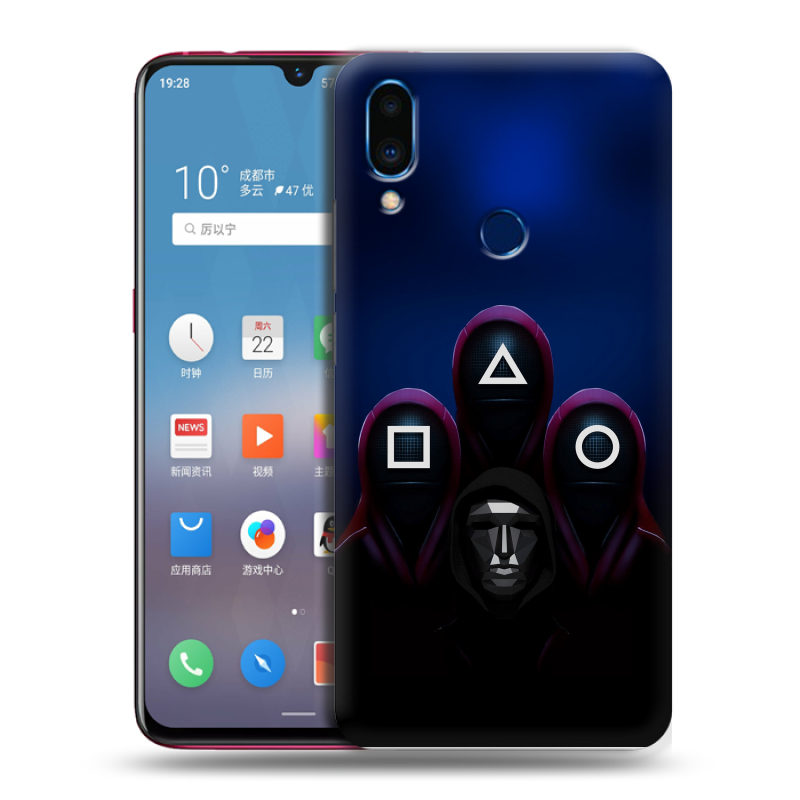 Пластиковый чехол на Meizu Note 9 с принтом Игра Кальмара Пластиковый чехол на Meizu Note 9 с принтом Игра Кальмара