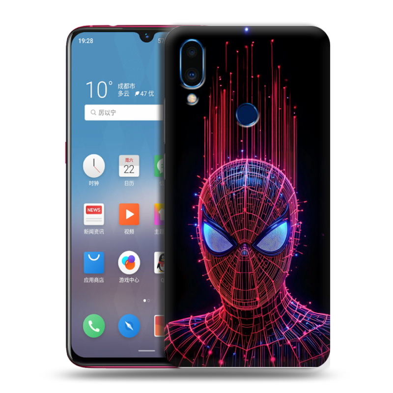 Пластиковый чехол на Meizu Note 9 с принтом Spiderman Человек паук Пластиковый чехол на Meizu Note 9 с принтом Spiderman Человек паук