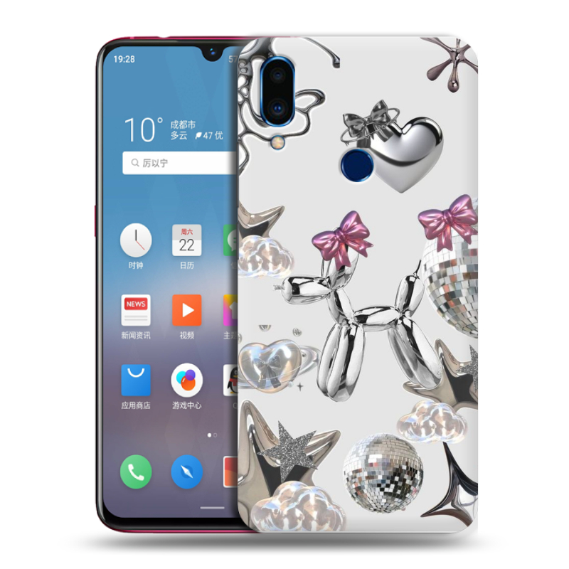 Пластиковый чехол на Meizu Note 9 с принтом Y2K Пластиковый чехол на Meizu Note 9 с принтом Y2K