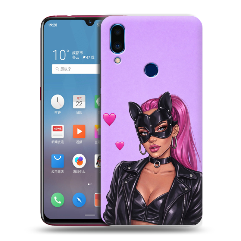 Пластиковый чехол на Meizu Note 9 с принтом женский Пластиковый чехол на Meizu Note 9 с принтом женский