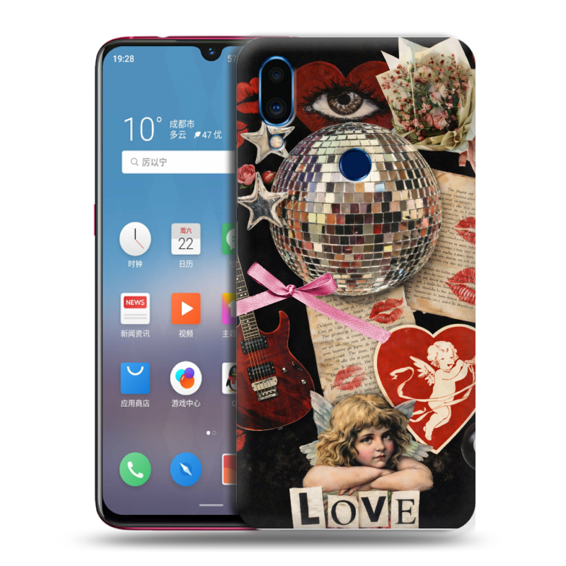 Пластиковый чехол на Meizu Note 9 с принтом для девочек Пластиковый чехол на Meizu Note 9 с принтом для девочек