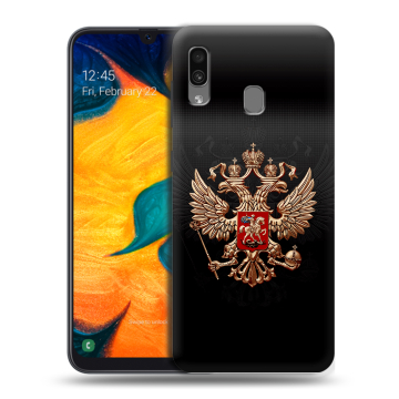 Силиконовый чехол на Samsung Galaxy A30 с принтом Герб России Силиконовый чехол на Samsung Galaxy A30 с принтом Герб России