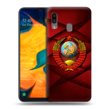 Силиконовый чехол на Samsung Galaxy A30 с принтом Герб СССР Силиконовый чехол на Samsung Galaxy A30 с принтом Герб СССР