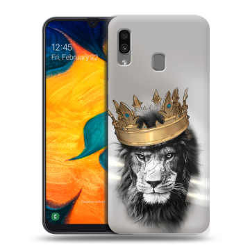 Силиконовый чехол на Samsung Galaxy A30 с принтом Лев с короной Силиконовый чехол на Samsung Galaxy A30 с принтом Лев с короной