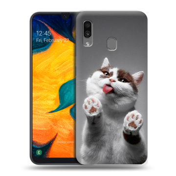 Силиконовый чехол на Samsung Galaxy A30 с принтом Коты Силиконовый чехол на Samsung Galaxy A30 с принтом Коты