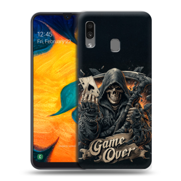 Силиконовый чехол на Samsung Galaxy A30 с принтом Скелет карты Силиконовый чехол на Samsung Galaxy A30 с принтом Скелет карты