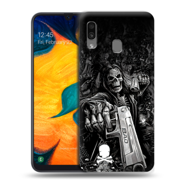 Силиконовый чехол на Samsung Galaxy A30 с принтом Скелет Силиконовый чехол на Samsung Galaxy A30 с принтом Скелет