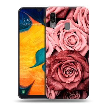 Силиконовый чехол на Samsung Galaxy A30 с принтом Цветы розы Силиконовый чехол на Samsung Galaxy A30 с принтом Цветы розы