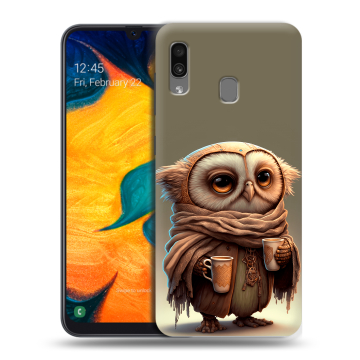 Силиконовый чехол на Samsung Galaxy A30 с принтом Сова Силиконовый чехол на Samsung Galaxy A30 с принтом Сова