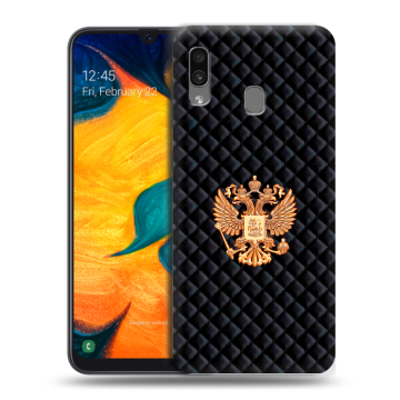 Силиконовый чехол на Samsung Galaxy A30 с принтом Герб России принт Силиконовый чехол на Samsung Galaxy A30 с принтом Герб России принт