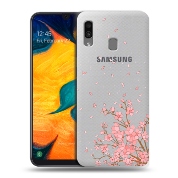 Силиконовый чехол на Samsung Galaxy A30 с принтом Ветка сакуры