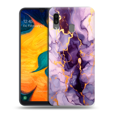 Силиконовый чехол на Samsung Galaxy A30 с принтом Мрамор Силиконовый чехол на Samsung Galaxy A30 с принтом Мрамор