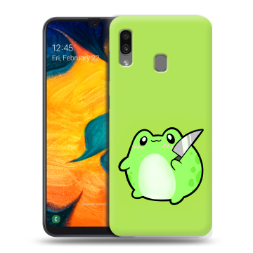 Силиконовый чехол на Samsung Galaxy A30 с принтом Лягушенок