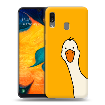 Силиконовый чехол на Samsung Galaxy A30 с принтом Утка Силиконовый чехол на Samsung Galaxy A30 с принтом Утка