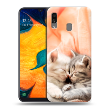 Силиконовый чехол на Samsung Galaxy A30 с принтом Котята Силиконовый чехол на Samsung Galaxy A30 с принтом Котята