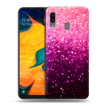 Силиконовый чехол на Samsung Galaxy A30 с принтом Блестки